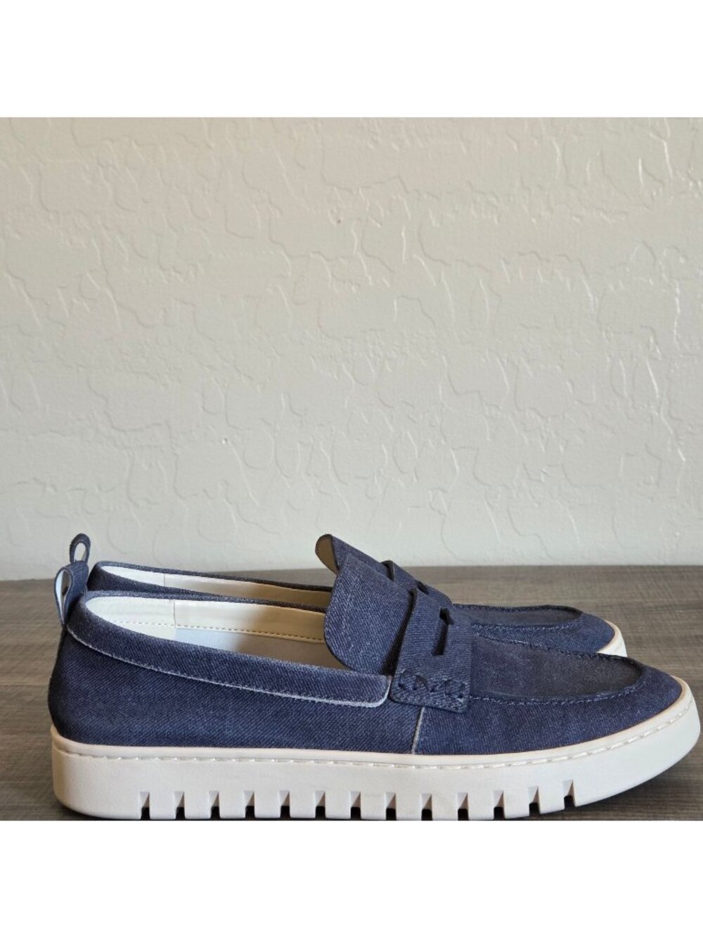 Vionic Uptown Loafer Slip-on Shoe Denim Blue Sz Womens 8.5 Comfort Arch Support